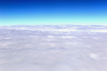 航拍层级云上蓝天