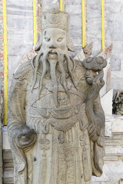 泰国石雕古代文官雕像