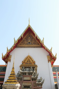 曼谷卧佛寺白墙寺庙