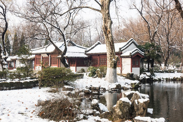 明孝陵景区雪景