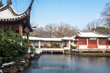 明孝陵景区雪景