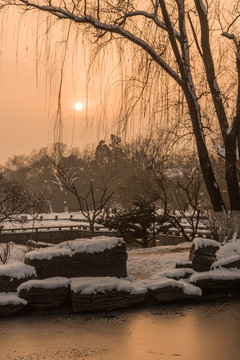 明孝陵景区雪景