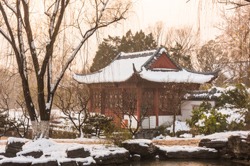 明孝陵景区雪景