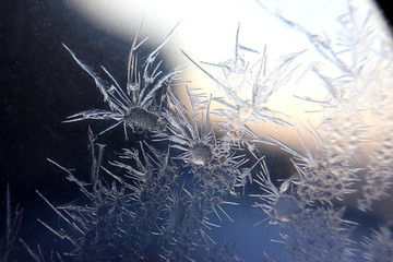 冰凌窗花 雪花霜花 冰霜 底紋