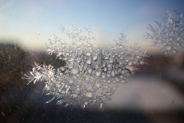 冰凌窗花 雪花霜花 冰霜 底纹