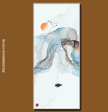 抽象意境水墨畫 禪境玄關(guān)水墨畫