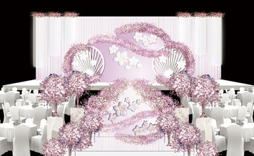 粉紫色唯美婚禮