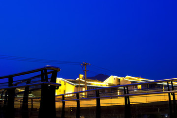 重庆万州五桥城市路面夜景