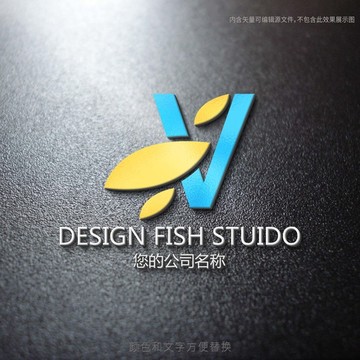 V字母logo设计