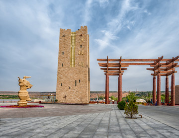 中卫沙坡头景区大门