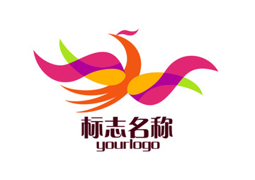 時尚彩色鳳凰標(biāo)志