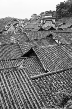 自贡仙市 古建筑 黑白