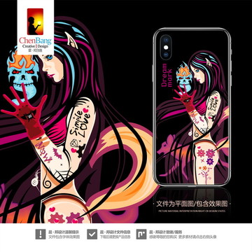 狐貍馬達(dá)臀女郎 插畫 手機(jī)殼