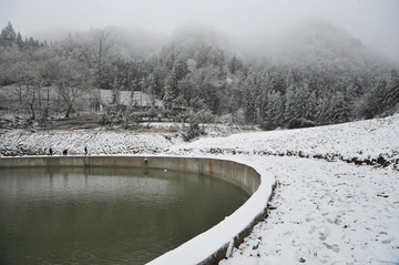 冰雪世界 石柱冷水镇雪景