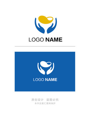 原創(chuàng)logo設(shè)計 元寶 手捧