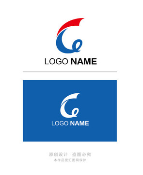 原創(chuàng)logo設(shè)計(jì) 字母C 飄帶