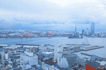 日本 大阪 海景 远景 眺望