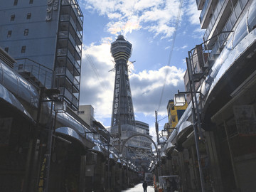 日本 大阪 街景 通天阁