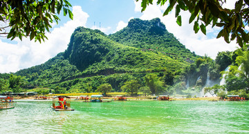 瀑布山水 山水风光 山景