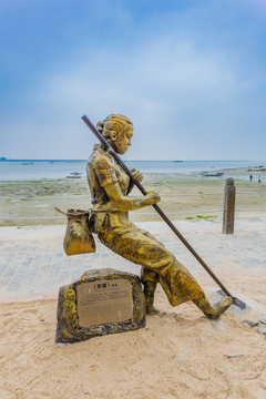 广西北海渔民雕像