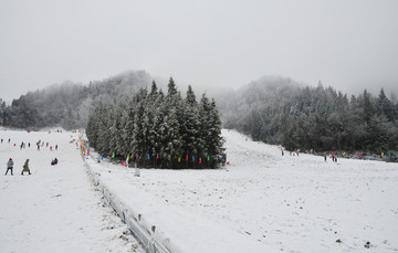 雪景素材 重庆滑雪场
