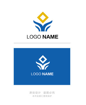 原創(chuàng)logo設(shè)計 金幣 手捧