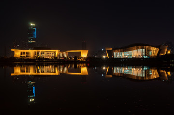 琴台大剧院 琴台音乐厅夜景