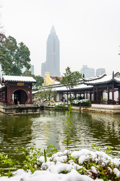 南京总统府雪景