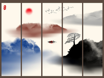 中國風水墨山水畫