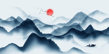 意境山水 水墨山水畫
