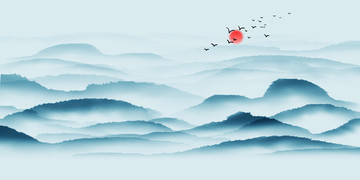 山水畫 水墨意境山水