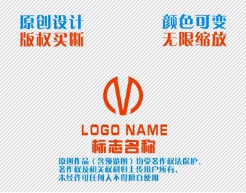 圓形M字母logo