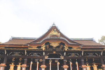 日本京都 北野天满宫 寺庙