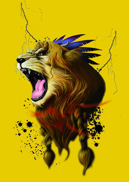 数码印花女装狮子图案