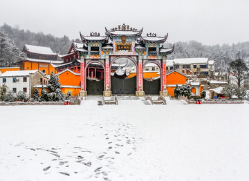 九华山雪景