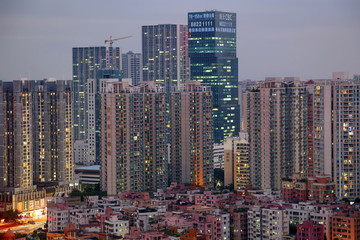 深圳福田中心区建筑风光夜景