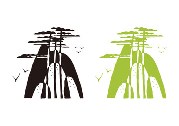 黃山風(fēng)景矢量圖案