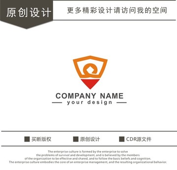 钱币 盾牌 logo