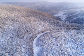 林海雪林雾凇 航拍