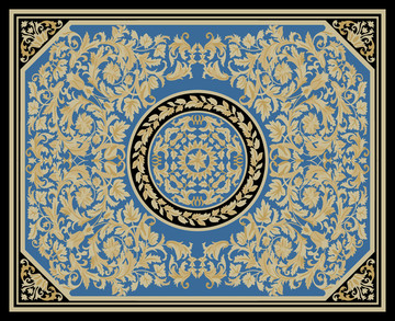 抽象地毯 欧式地毯 客厅地毯图