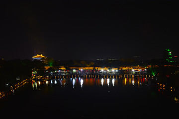 清明上河园 美食街夜景