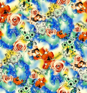 花朵 幻彩 有分層