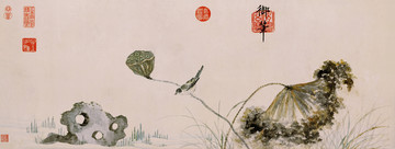 朱瞻基蓮浦松陰圖