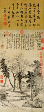 王翚晚梧秋影圖