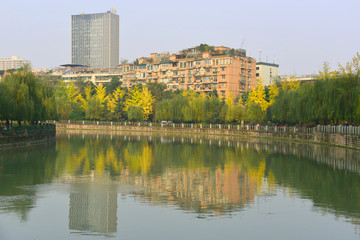 成都府河 猛追湾两岸风光