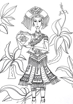 少數(shù)民族美女