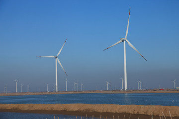 风力发电场 湿地风力发电