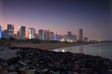 厦门观音山黄昏夜景