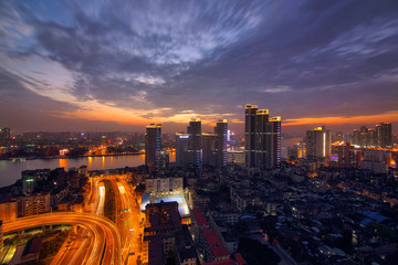 广州城市风光夜景