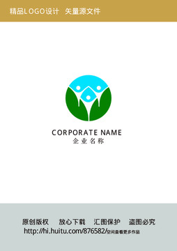 众字logo 农业环保logo